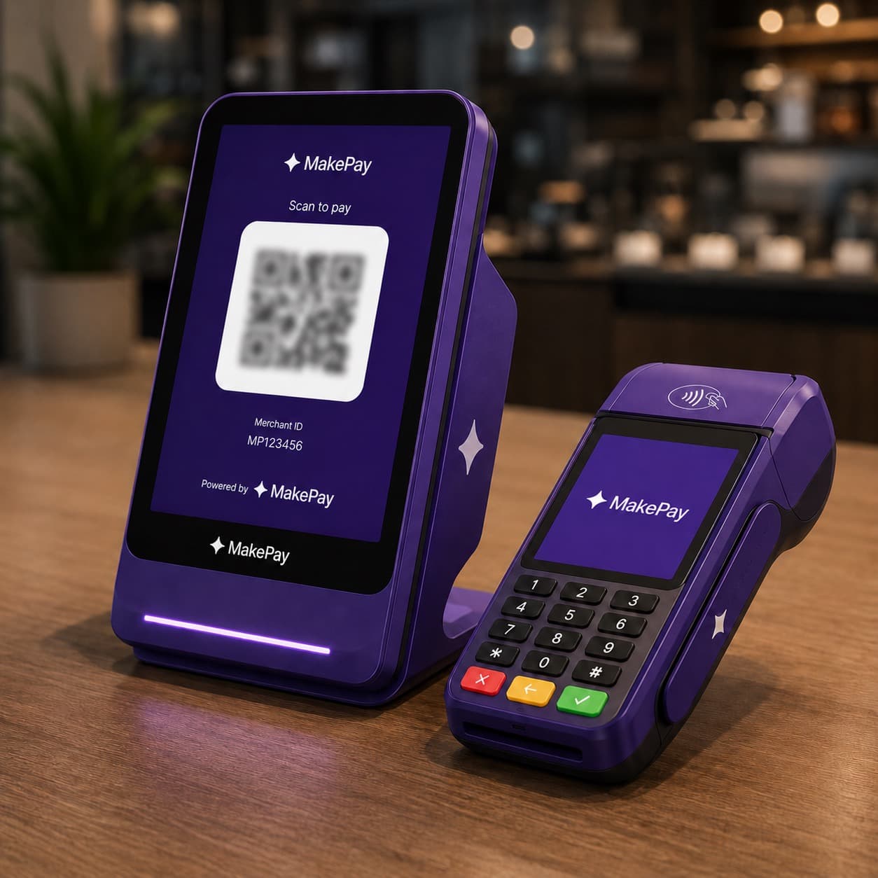 MakePay point-of-sale terminal for crypto checkout